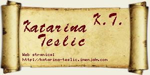 Katarina Teslić vizit kartica